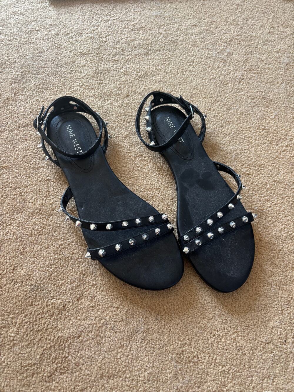 Nine West Studded Ankle Strap Sandals